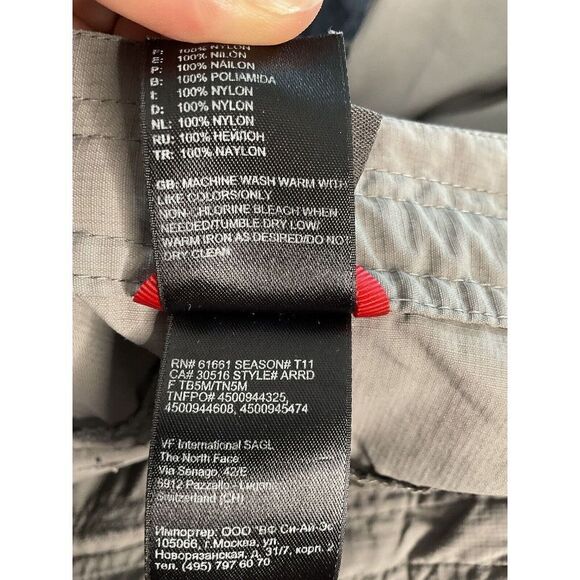 The North Face Nylon Hiking Pants Size 12 Short Gray Drawstring - Picture 7 of 10